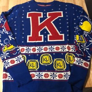 Kansas Ku Jayhawks Ugly Christmas 
